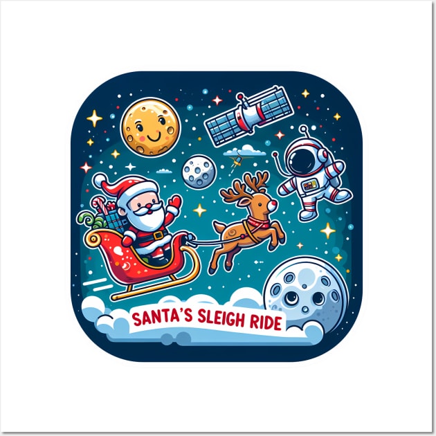 Space Santa Wall Art by STICKERSPRITZ